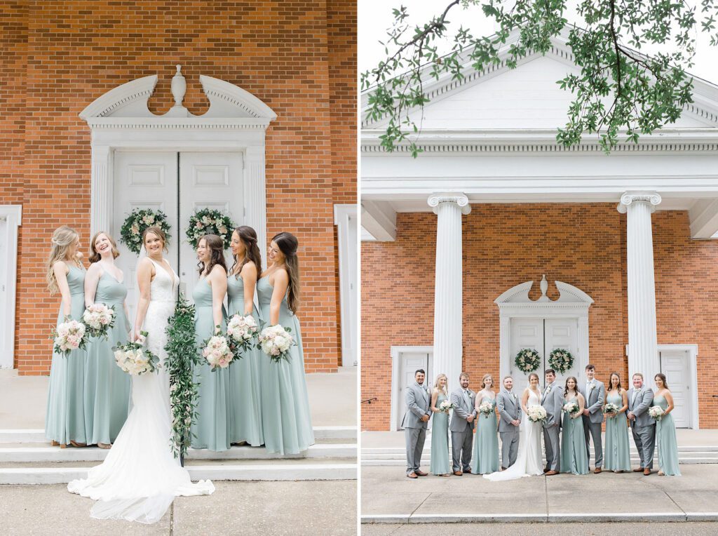Alabama Contemporary Art Center Wedding in downtown Mobile, Alabama with ceremony at the Modern Spring Hill Presbyterian Church. Photos by Jesi Wilcox