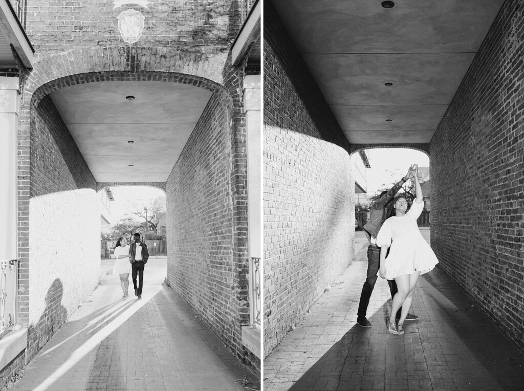 Downtown Mobile Alabama engagement photography by Jesi Wilcox.