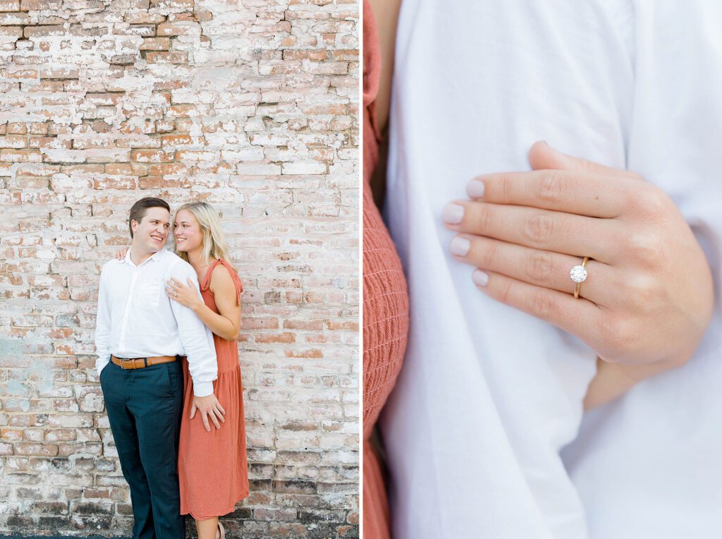Mobile Alabama engagement photography in downtown Mobile and Mobile Bay.