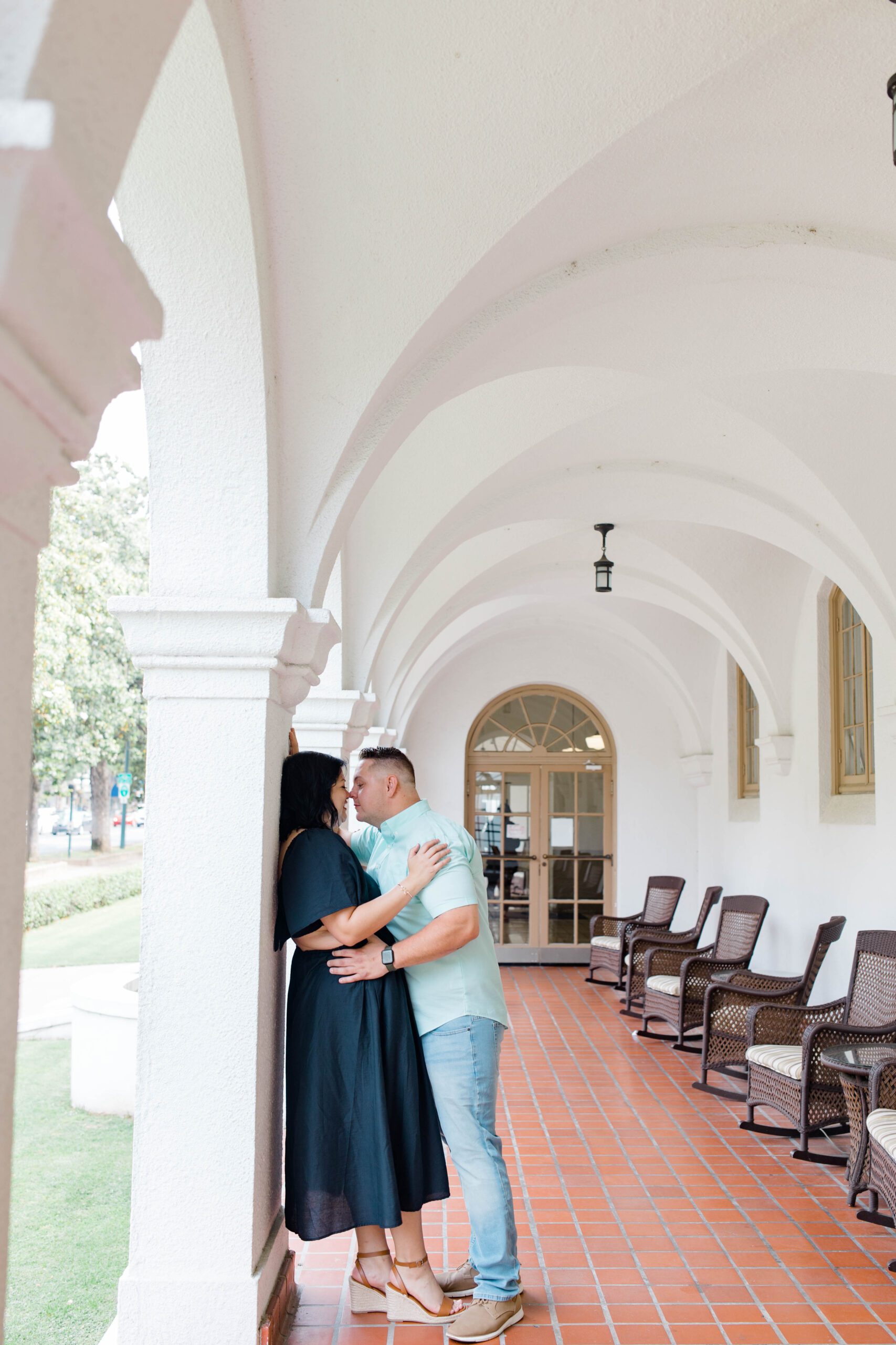 Downtown Hot Springs, Arkansas engagement photography.